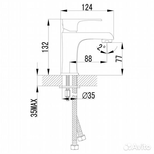 Смеситель для раковины Lemark Plus Factor LM1606C