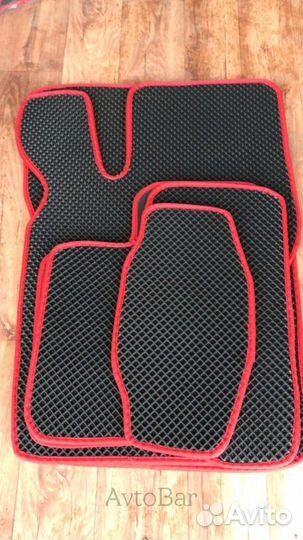 Ева коврики Daewoo Nexia красный кант