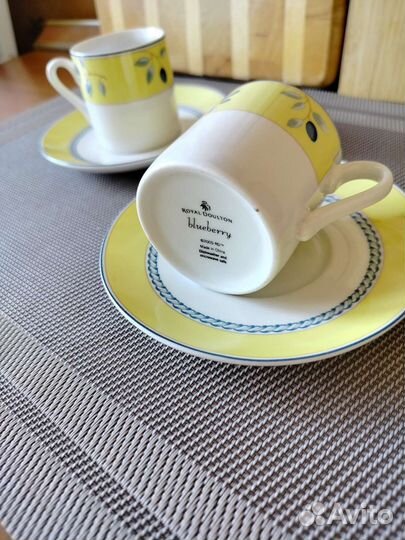 Кофейная пара Чашка с блюдцем blueberry