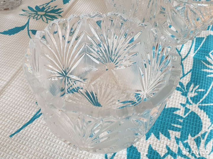 Хрустальные вазы салатницы конфетницы
