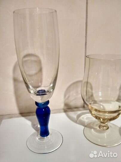 Стопки, фужеры СССР, цветное стекло