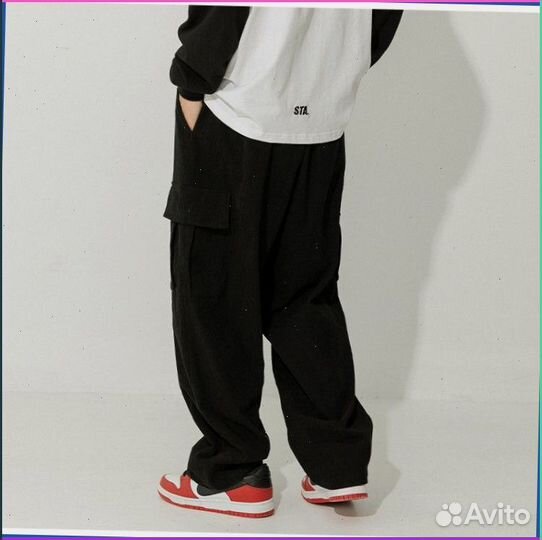 Спортивные широкие штаны карго (Размеры S - 2XL)