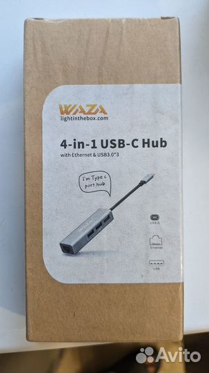 Waza 4in1 usb 3.0 type-c хаб