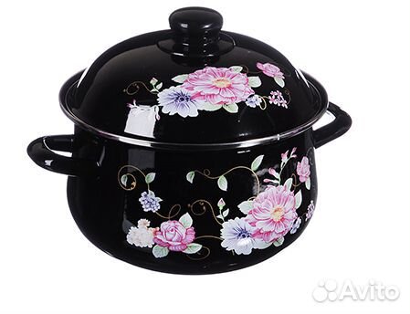 Кастрюля 2, 8 л, Иллюзия, эмалированная, индукция