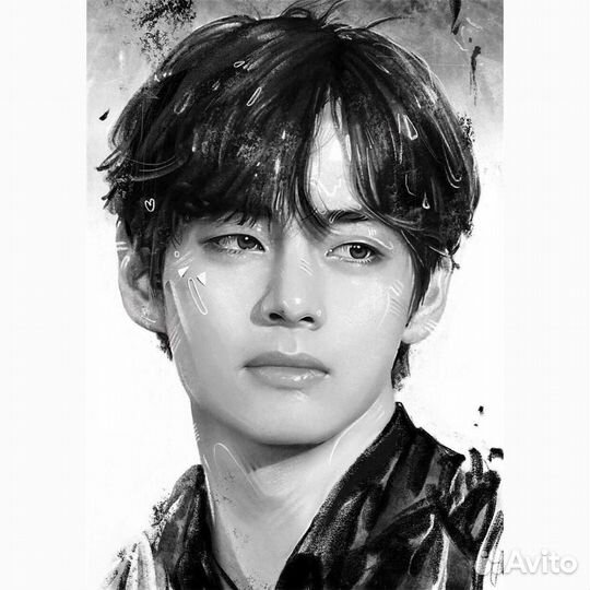 Алмазная мозайка 40*50 Тэхен из BTS