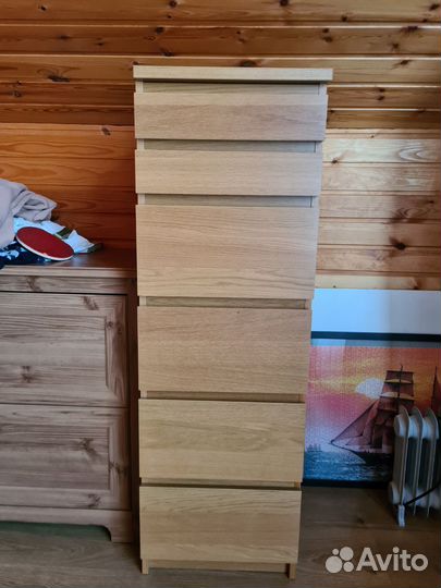 Комод IKEA с зеркалом, цвет дуб