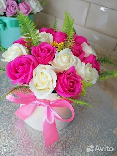 Букеты из мыльных роз