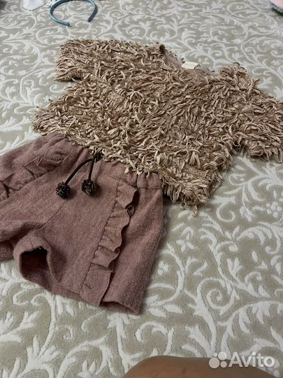Zara шорты 104, топ zara 110