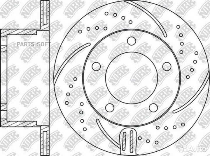 Nibk RN1215dset Диск тормозной перфорированный