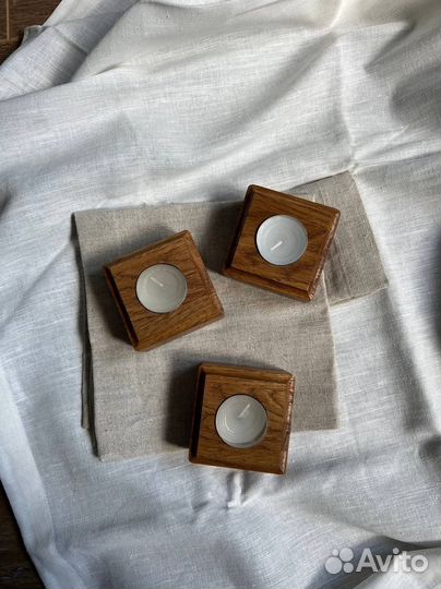 Подсвечник деревянный