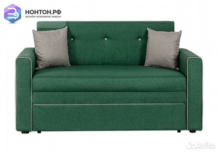 Диван выкатной Найс зеленый / светло-серый