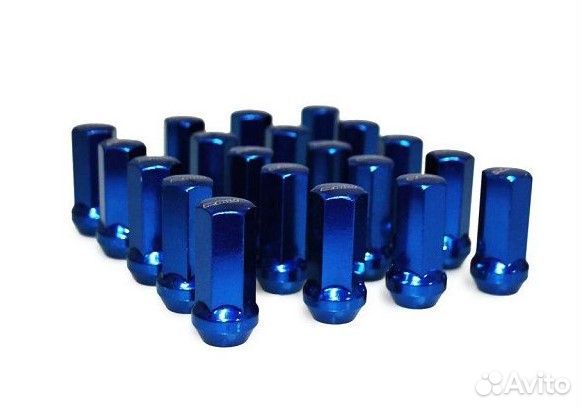 Гайки колесные Rays project mu hyper синие