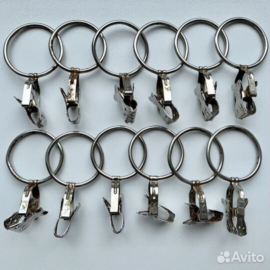 Зажимы для штор с кольцами СССР 12 шт. одним лотом