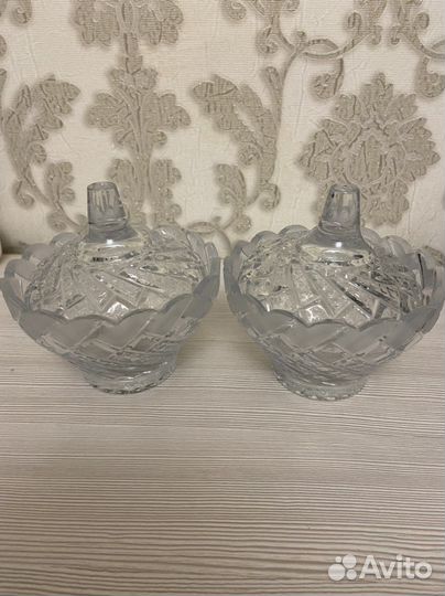 Конфетница хрустальная