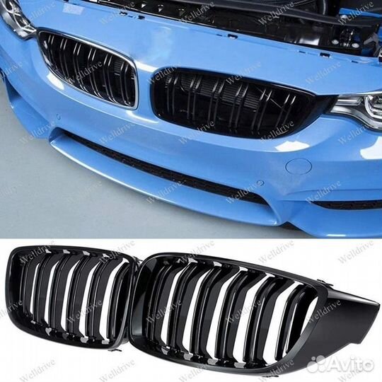 Решетки радиатора BMW 4 F32 F36 двойные глянец