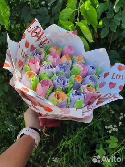 Сладкий букет из зефира