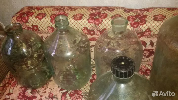 Бутыли стеклянные 5 и 10 л СССР