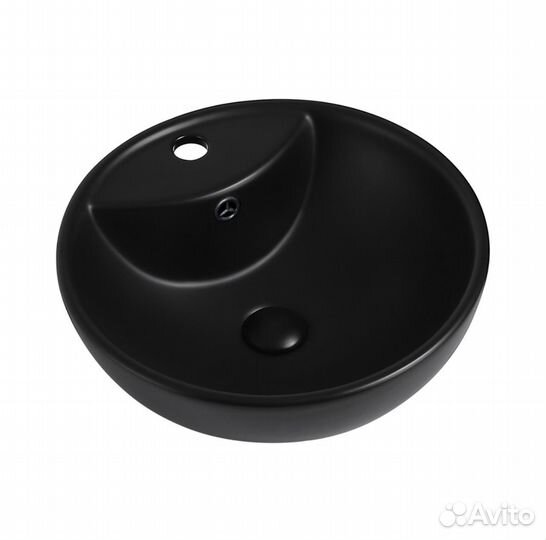 Раковина накладная черная матовая