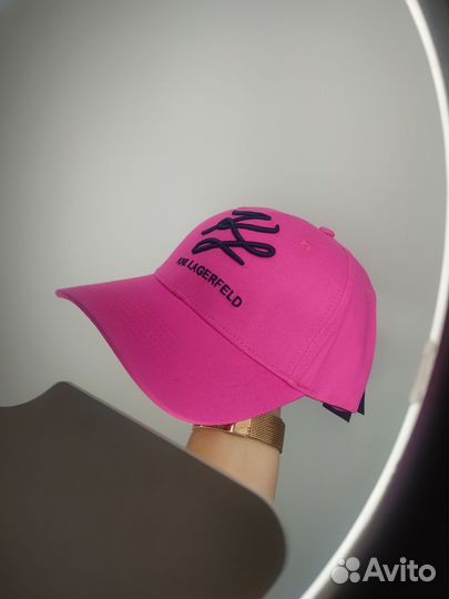 Бейсболка Кепка Karl Lagerfeld розовая