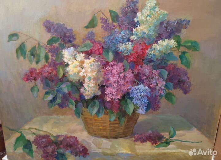 Картина маслом сирень