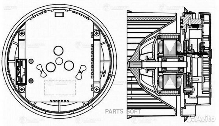 Вентилятор отопителя Ford Focus II (08) /Volvo S40