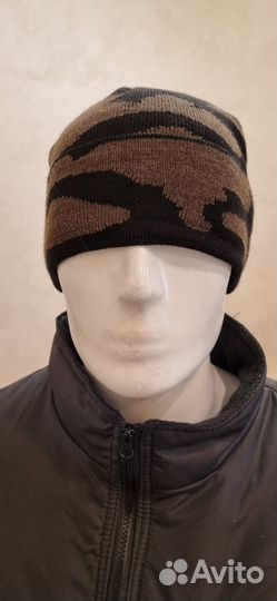 Шапка камуфляж вязаная утепленная