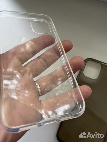 Силиконовый чехол прозрачный на iPhone 11