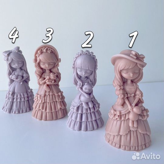 Силиконовые молды для свечей Куколки