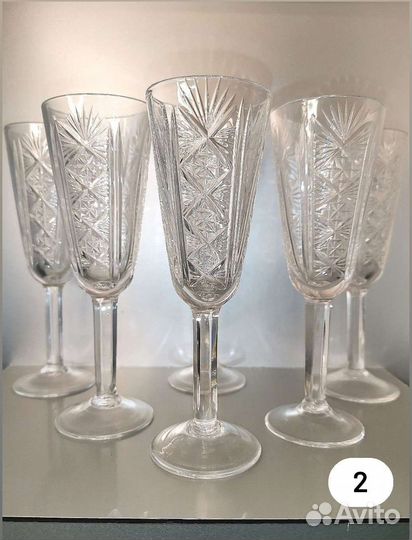 Хрустальные рюмки и стопки СССР