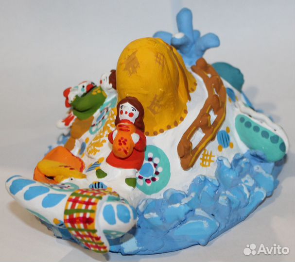 Дымковская игрушка Чудо-юдо рыба-кит. Автор М.С