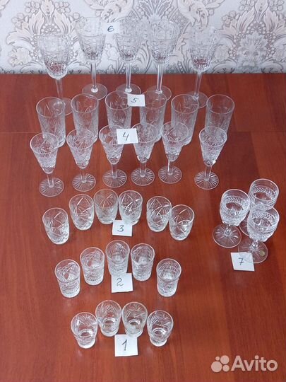 Хрусталь фужеры, рюмки