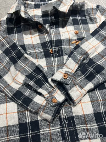 Рубашка в клетку для мальчика 86