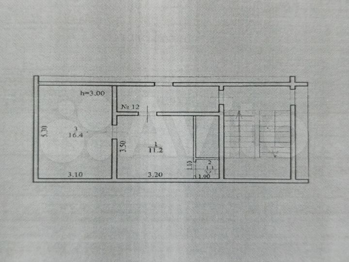 3-к. квартира, 53,5 м², 2/5 эт.