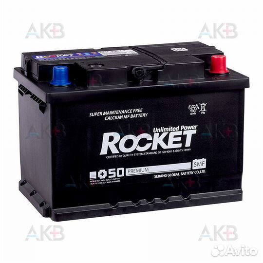 Аккумулятор автомобильный Rocket 75Ah 630A обр. по