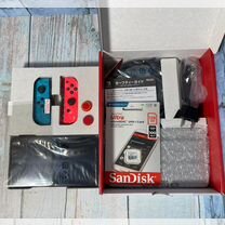 Nintendo switch Oled (Neon) (64gb) +128gb