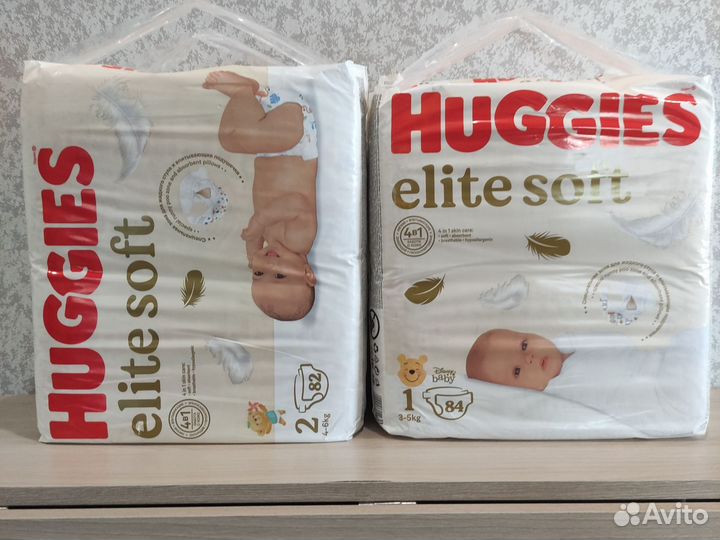 Huggies elite soft 1, 2, 3, 4 размер подгузники