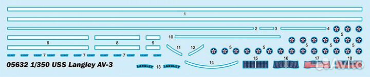 Авианосец USS Langley AV-3. Сборная модель