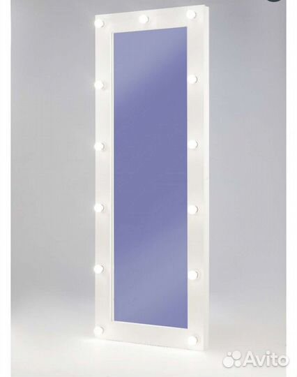 Зеркало 60*160, 13 лампочек, новое(цвет белый)