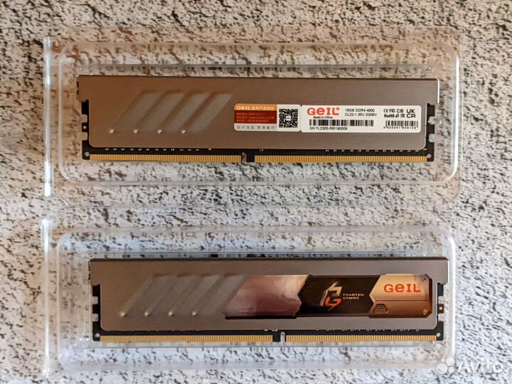 DDR4 GeIL 32Gb (16Gbх2) 4000Mhz, новая