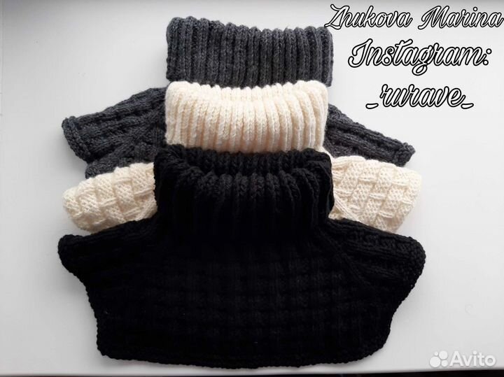 Манишка вязаная