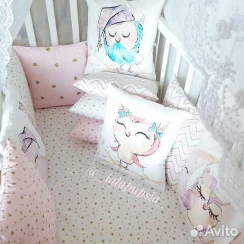 Бортики в детскую кроватку новые