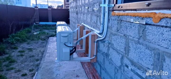 Установка кондиционеров, закладка трасс