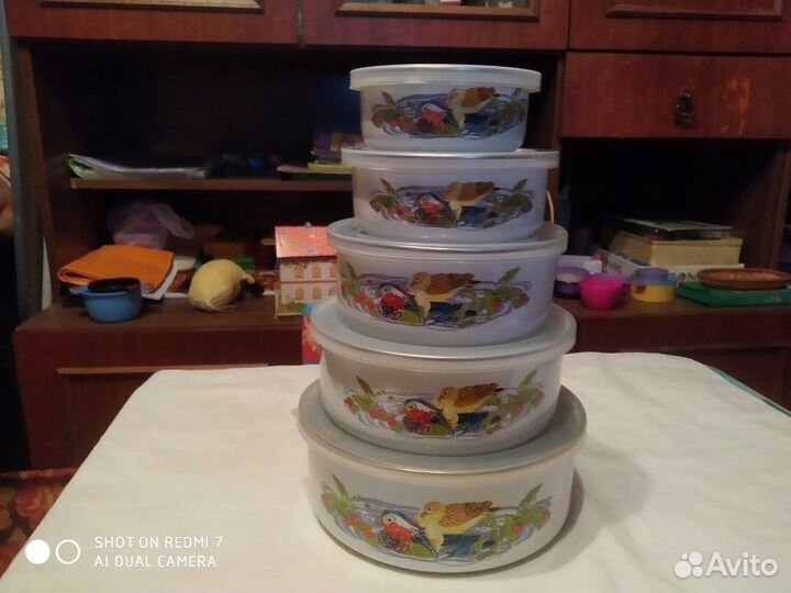 Контейнеры для продуктов, горшочки глин.крышка