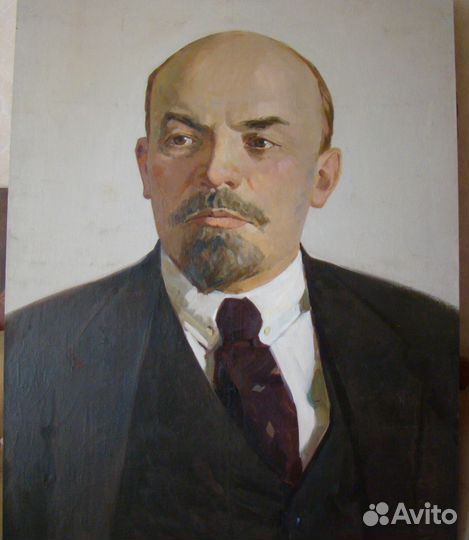 Ленин. Огромный портрет 1,2х1,6 метра, холст масло
