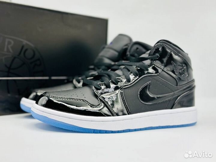 Кроссовки Air Jordan 1 Mid «Space Jam» Черные