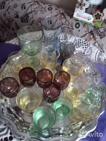 Графин и 11 стопок рыбки СССР