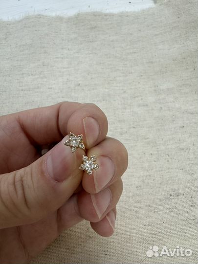 Серьги золото 585