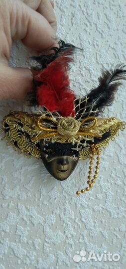 Сувенир магнит Венецианская маска Италия
