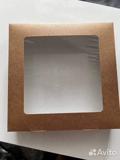 Коробка крафт с прозрачным окном 20х20