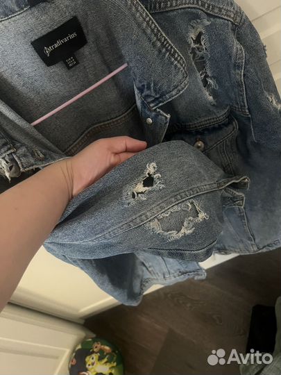 Джинсовая куртка страдивариус оверсайз M